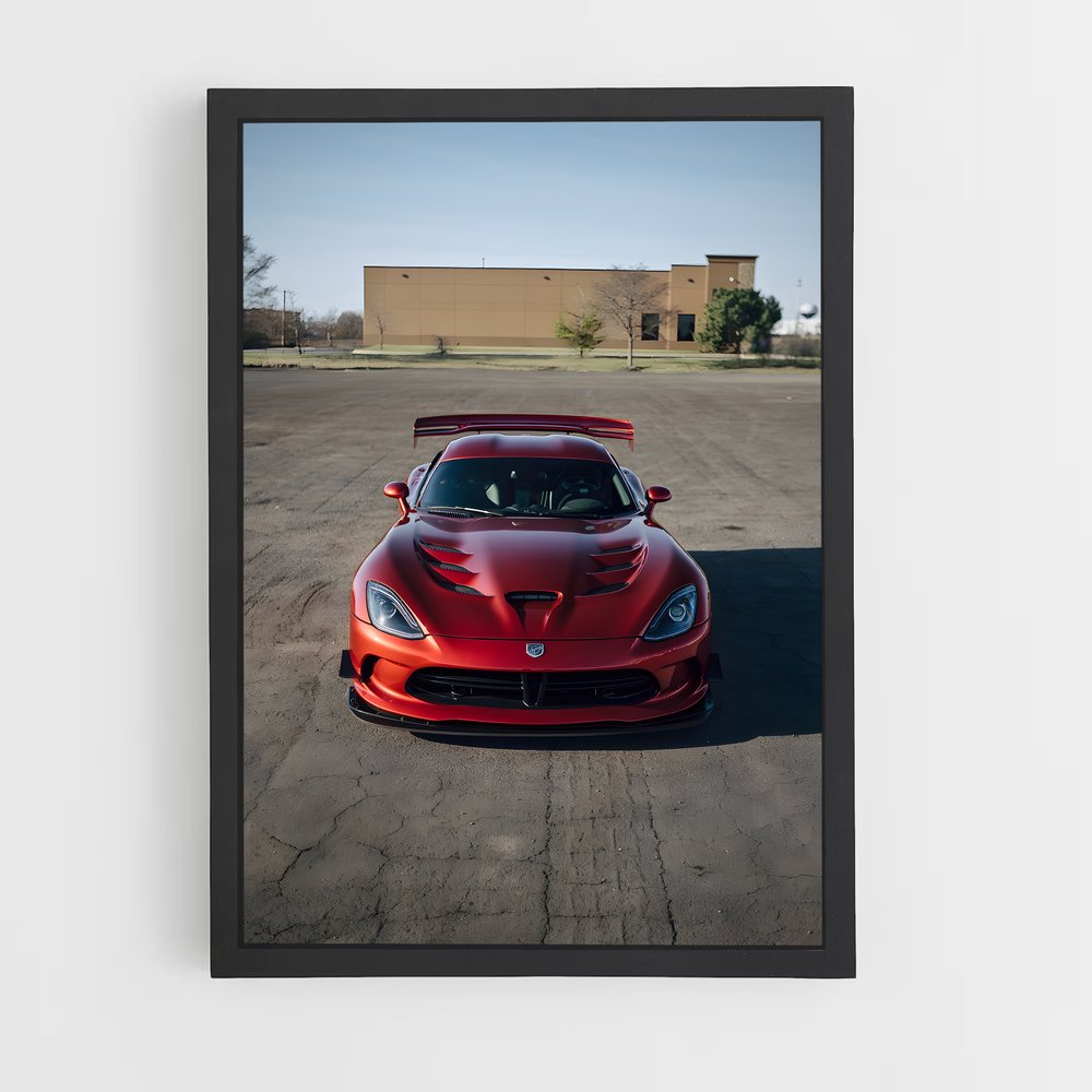 Poster Viper Rouge – affiche Dodge (vue 2)